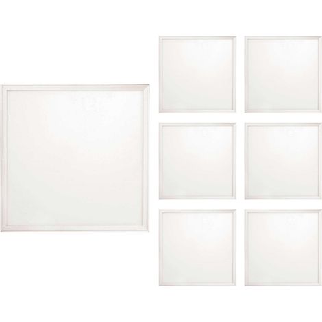 6er-Pack Zelek quadratische LED-Aufbaupaneele, 38 W, 5200 lm, 60 x 60 x 2 cm, 4000 K Weiß, 50000 h SECOM