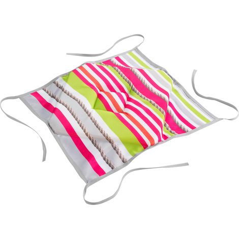 Coussin Galette de chaise 36 x 36 cm Matelot rose