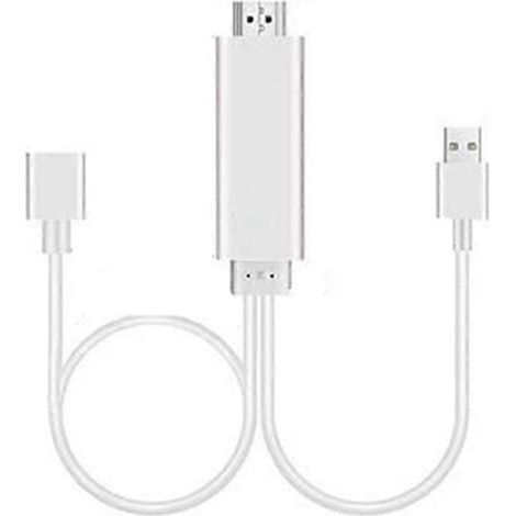 Adaptateur de câble HDMI 1080p : USB mâle + USB femelle vers HDMI mâle (1/4)
