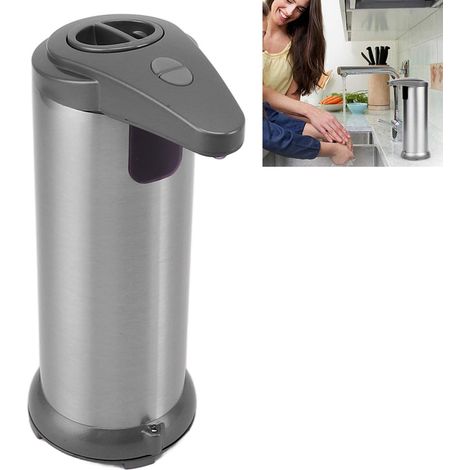 Automatischer Seifenspender aus Edelstahl mit Infrarotsensor, Handseifenflasche, Seifenspender (Champagner-Ausführung) (1/5)