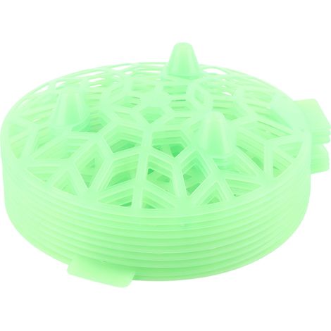 Lot de 10 supports à fruits pour prévenir le pourrissement. Structure stable, réutilisable et résistante aux intempéries (vert). (1/5)