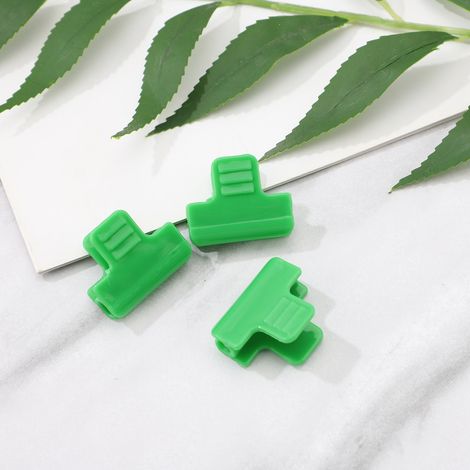 Clips de fijación de ABS - 30 unidades para láminas y redes de túnel (4×3×3 cm, verde) (1/5)