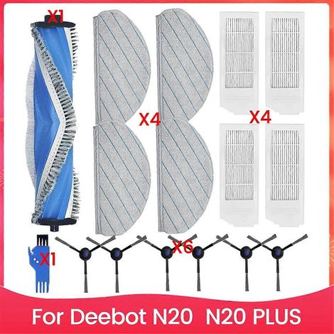 Accessoires pour aspirateurs robots N20 et N20 PLUS : brosse principale, filtres HEPA, lingettes de nettoyage, pièces de rechange (1/5)