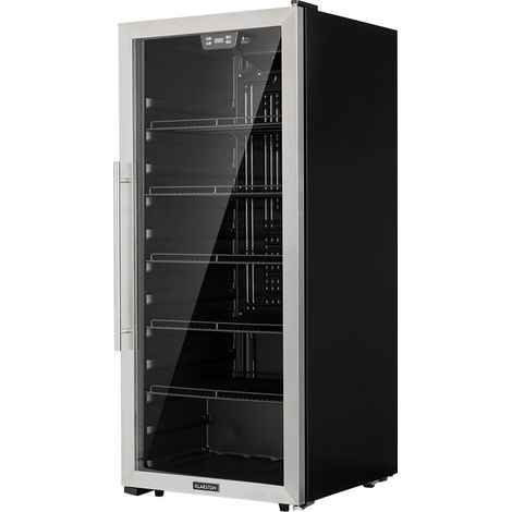 Klarstein Nevera Beersafe 7XL 242 litros 5 estantes puerta panorámica de cristal acero inoxidable (1/5)