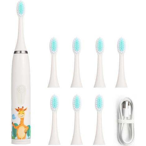 Brosse à dents électrique pour enfants, brosses à dents rechargeables haute puissance pour un nettoyage efficace et doux adapté aux plus jeunes (1/5)