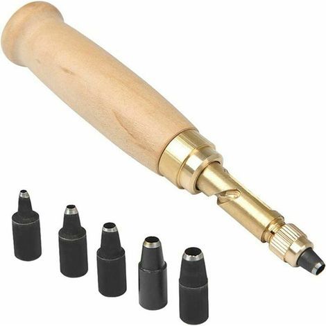 HONORNIC - Automatic Leather Punching Tool, Leather Sewing Punch Tool, Automatic Belt Punch with (1/5)