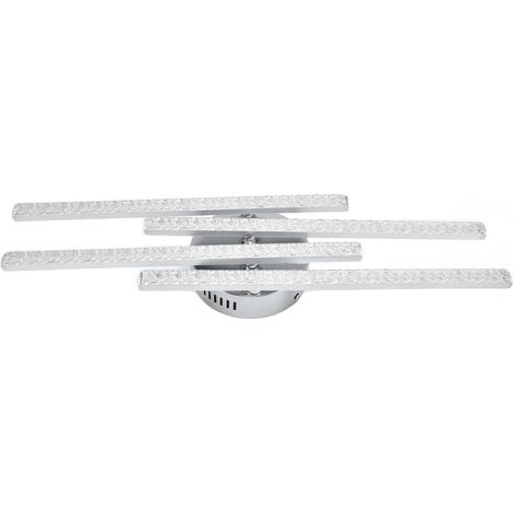 4-Streifen-Deckenleuchte im nordischen Stil, LED-Deckenleuchte für Zuhause, Büro, Café, AC85-265V, weißes Licht (1/5)