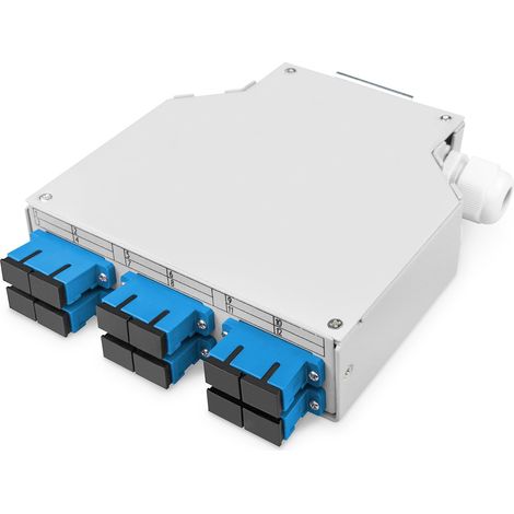 DIGITUS BOÎTE POUR PROFILÉS À FIBRES OPTIQUES, OS2, ÉQUIPÉE, AVEC ADAPTATEUR SC ET PIGTAIL DN-963890