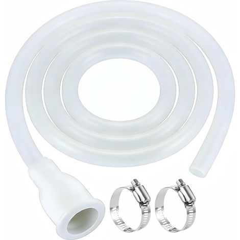 Tuyau en silicone alimentaire de 1,5 m et adaptateur de robinet en PVC - raccord réglable (1/4)