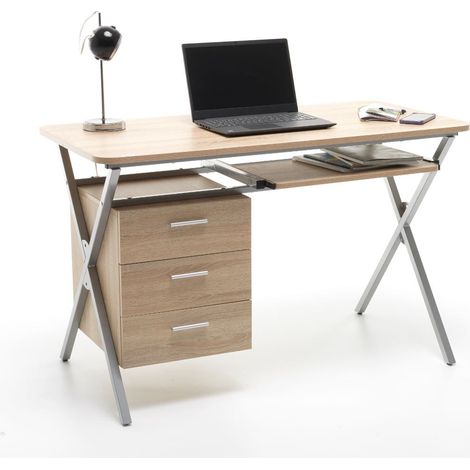 Scrivania porta pc mod. Folder colore rovere misura 120x60 cm MDF M0309-34