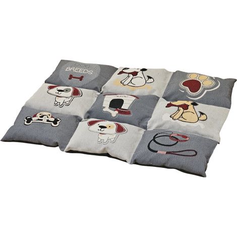 Nobby Hundekissen Patchy Classic grau beige 80 x 58 cm
