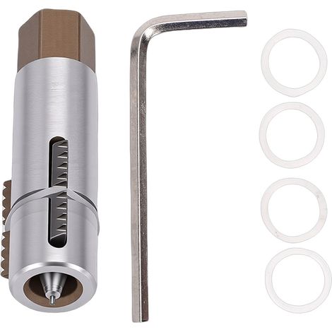 Extracteur de filetage pour tuyau 12 mm, acier haute résistance 45 à double spirale, clé hexagonale incluse - Réparation valve robinet et entretien maison (1/5)