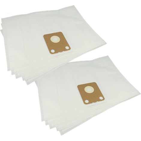 vhbw 10x Vacuum Cleaner Bag compatible with Vermop Jetvac SD12 Vacuum Cleaner, Microfleece, 31.5 cm x 41.5 cm, White