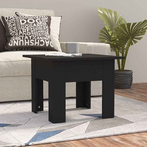 Table basse noir 55x55x42 cm bois d'ingénierie (1/5)