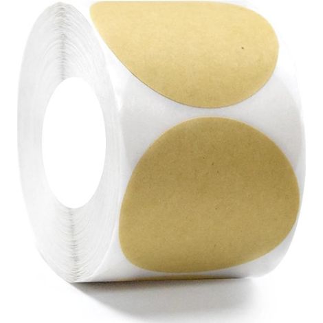 Puntos autoadhesivos, 500 unidades/rollo, Pegatinas redondas, Sellado, Etiquetas redondas, Adecuado para calendarios de oficina DIY, 50 mm (1/5)
