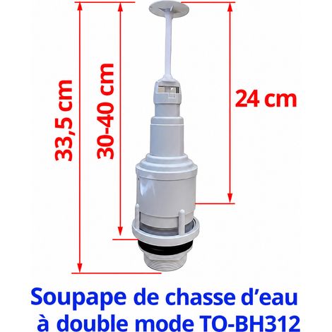 Soupape de vidange adaptée pour TO-BH312 Mécanisme Chasse d'Eau WC Réservoir Plastique 1 × 1 × 1 cm 500 g – Livraison gratuite
