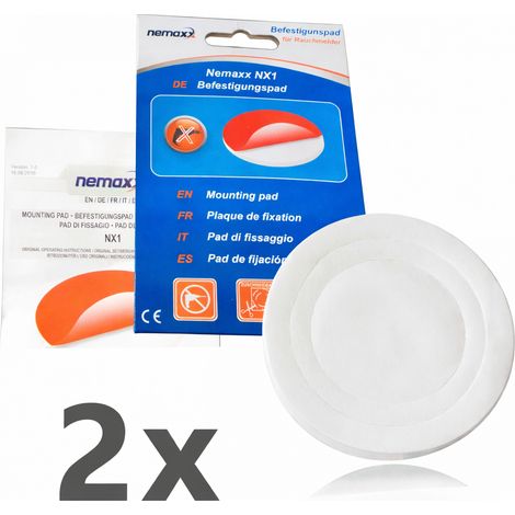 NEMAXX® Rauchmelder Befestigungspad Ø 80 mm – Original 3M Klebepad High-Tack, selbstklebend – Montage ohne Bohren/Werkzeug – Decke/Wand – Für Rauchwarnmelder, Brand-, CO- & Thermomelder – 2 Stück