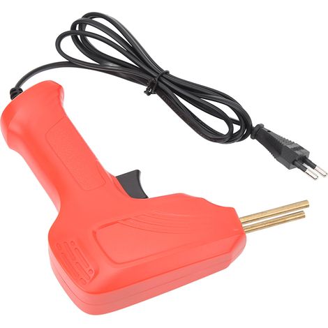 Jeu de 50 agrafes de soudure plastique, pistolet soudeur 50W 220V prise UE, réparation automobile, rouge (1/5)