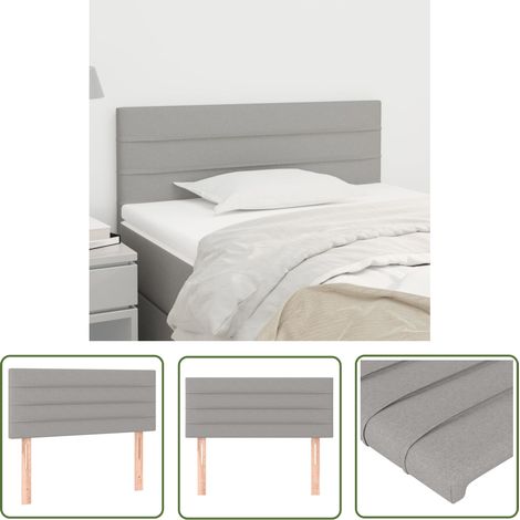Furniture Limited - Tête de lit Gris clair 100x5x78/88 cm Tissu (1/5)