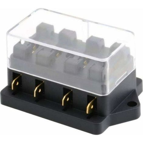 Blocs Fusible Lame Véhicule Automobile 12V 24V 4 Voies Boîte à Fusibles Voiture ATC ATO Porte Fusible Imperméable Protection (1/5)
