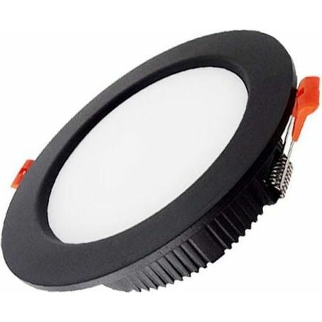 Spot LED encastré noir, extra plat, à incandescence, blanc chaud, rond, pour plafond encastré de salle de bain, cuisine, salon, couloir (1/5)