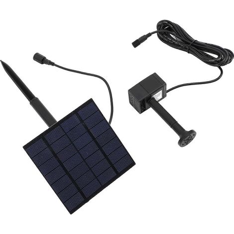 Kit de pompe à eau solaire, pompe à jet puissante pour bassin, adaptée aux bains d'oiseaux, jardins, piscines de jardin et aquariums. (1/5)