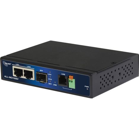 Allnet ALL-MC116SPV-VDSL2, módem puente VDSL2 con conmutador PoE, extensión punto a punto no gestionada (1/4)