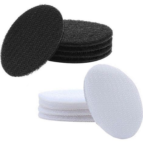 10 pares de cintas adhesivas redondas de velcro, de PVC resistente, para edredones, sofás y alfombras. (1/5)