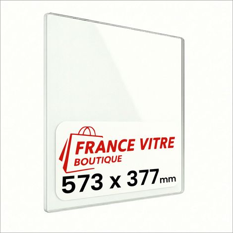 573 x 377 x 4 mm - Vitre de cheminée pour insert et poêle à bois - verre de rechange - France Vitre - jusqu'à 800°C - 377 x 573 x 4 mm (1/5)