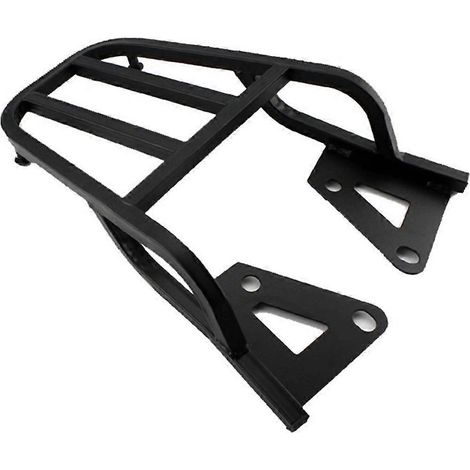 Motorrad-Heckkoffer, Sitzbank, Satteltasche, Heckspoiler, Gepäckträger aus schwarzem Metall (1/5)