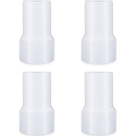 (Lot de 4) Manchon de tuyau de piscine 1-1/2" - Manchette de tuyau fileté pour tuyau d'aspiration de piscine enroulé en spira (1/4)