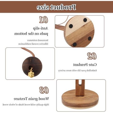 Küchenrollenhalter aus Holz Handtuchrollenhalter fürs Badezimmer stehender Wäscheständer und Toilettenpapierhalter (1/5)