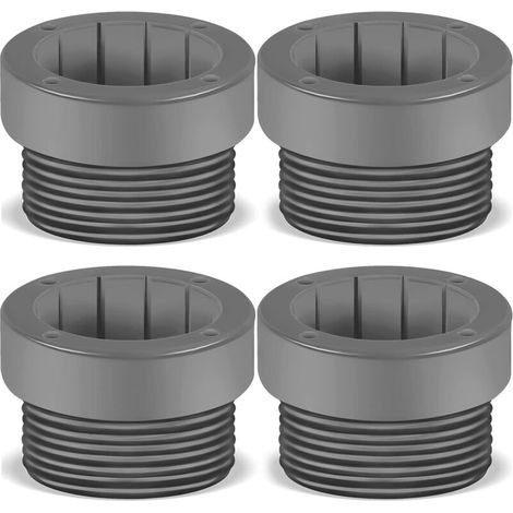 Lot de 4 adaptateurs filetés pour stabilisateur de parasol de piscine, manchons de fixation pour poteau de parasol de piscine, insert stabilisateur pour terrasse extérieure, 4,4 cm (1/4)