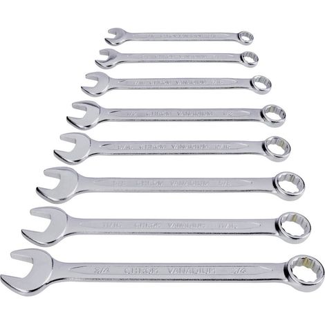 TOOLCRAFT 815082 Jeu de clés mixtes 8 pièces Ouverture de clé (métrique) 8 - 19 mm Ouverture de clé (1/3)