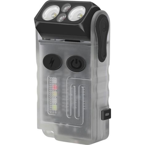 Petite lampe torche EDC 1000 lumens, clip magnétique, faisceau 180°, recharge USB-C, étanche, COB rouge et bleue (13 modes) (1/5)