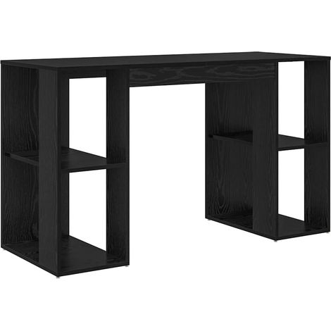 Maison Exclusive - Schreibtisch mit Regal Schwarz Eichen-Optik 13