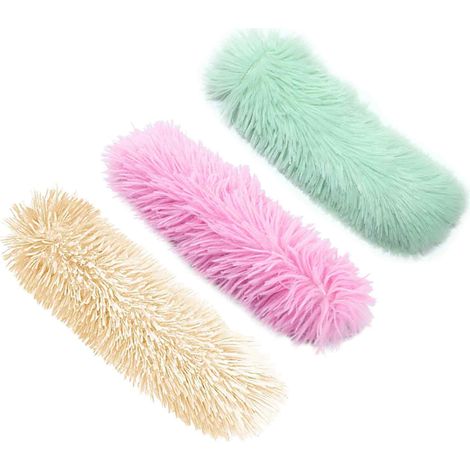 3 coussins en peluche à l'herbe à chat, 28 cm x 12 cm, menthe à chat intégrée, jouet apaisant pour chatons d'intérieur (1/5)
