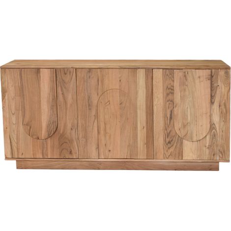 Sideboard aus Massivholz mit Relief 3 Türen B160 cm ARK