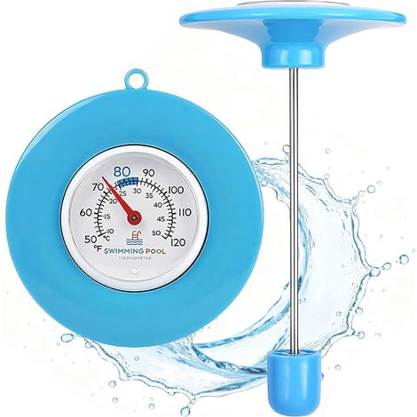 Thermometre Piscine Flottant, Thermomètre Piscine Flottant Sans Fil, Étanche IPX6 Thermomètre de Piscine Sans Fil, Pool Thermometre de Piscine Facile à Lire pour Spa, Baignoire, Aquarium, Étang (1/5)