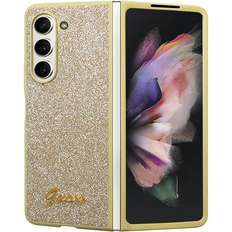 Custodia Guess Glitter Script Gold per Samsung Galaxy Z Fold5. (1/5)