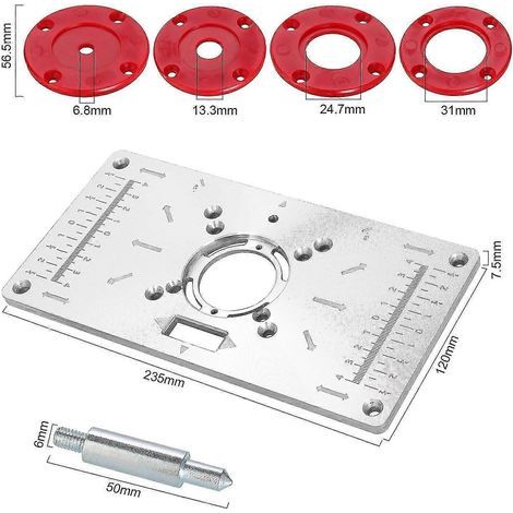 Plaque de montage pour table de défonceuse Makita RT0700C 235 mm (1/4)