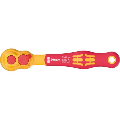 Wera 8007 A VDE Zyklop Knarre, isoliert, mit Umschalthebel, mit 1/4"-Antrieb