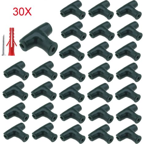 Kit de fixation pour treillis métallique – 30 colliers en T et vis à tôle – Résistant à la corrosion – Pour fils de 2 à 3 mm – Installation facile – 30 pièces (1/5)