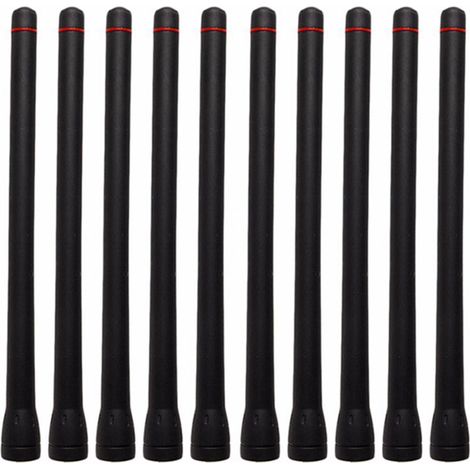 10 Pièces Antennes VHF Compatibles avec Radios ICOM Modèles F1000 F16 F33G F3026 F14 F15S F3002