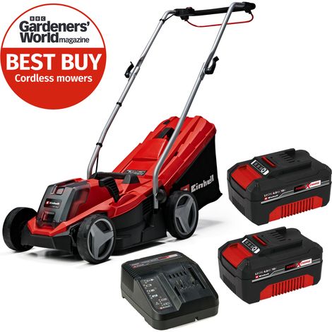 Einhell Cordless 18v Lawnmower 33cm Cut Brushles Power X Change + 2x 4ah Battery