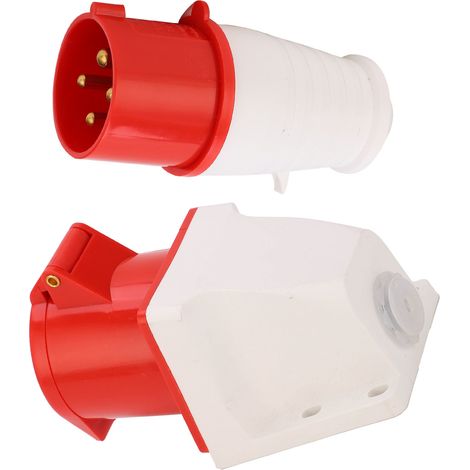 Prise industrielle 32A 4P 380V-415V pour montage en surface, connecteur triphasé IP44