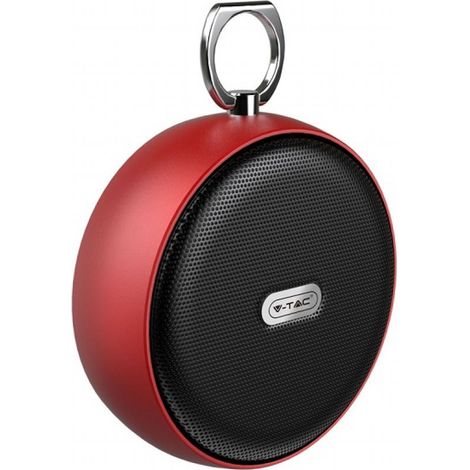 V-TAC Speaker Bluetooth da 4W Microfono e Slot TF, 800mAh Rosso (1/5)