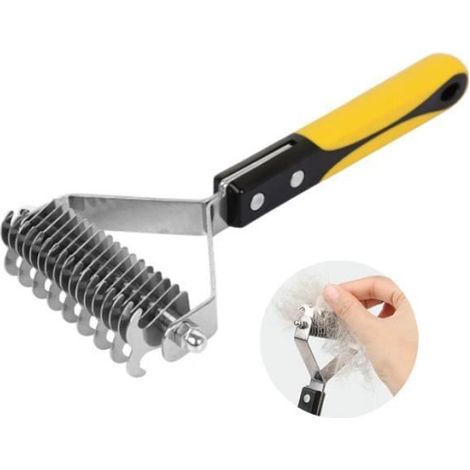 Brosse Chiens Chats,Brosse de Toilettage pour Chiens de Compagnie,pour Eliminer Efficacement de Poils Morts et Poils Tomentose (1/4)
