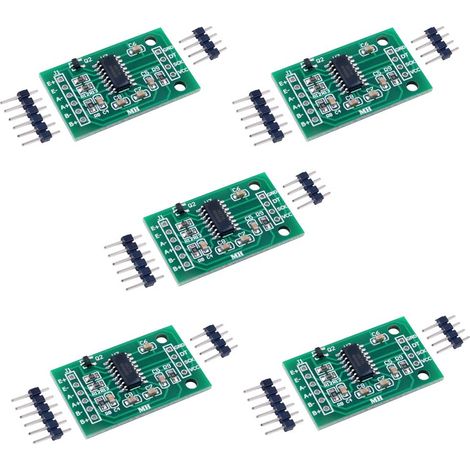 Konvolut von 5 HX711 24-Bit Präzisions-A/D-Modulen für Zweikanal-Wägezellenverstärker für Arduino Raspberry Pi (1/5)