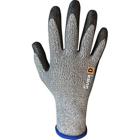 Guante de poliéster / elastano palma poliuretano, resistente al corte t-10